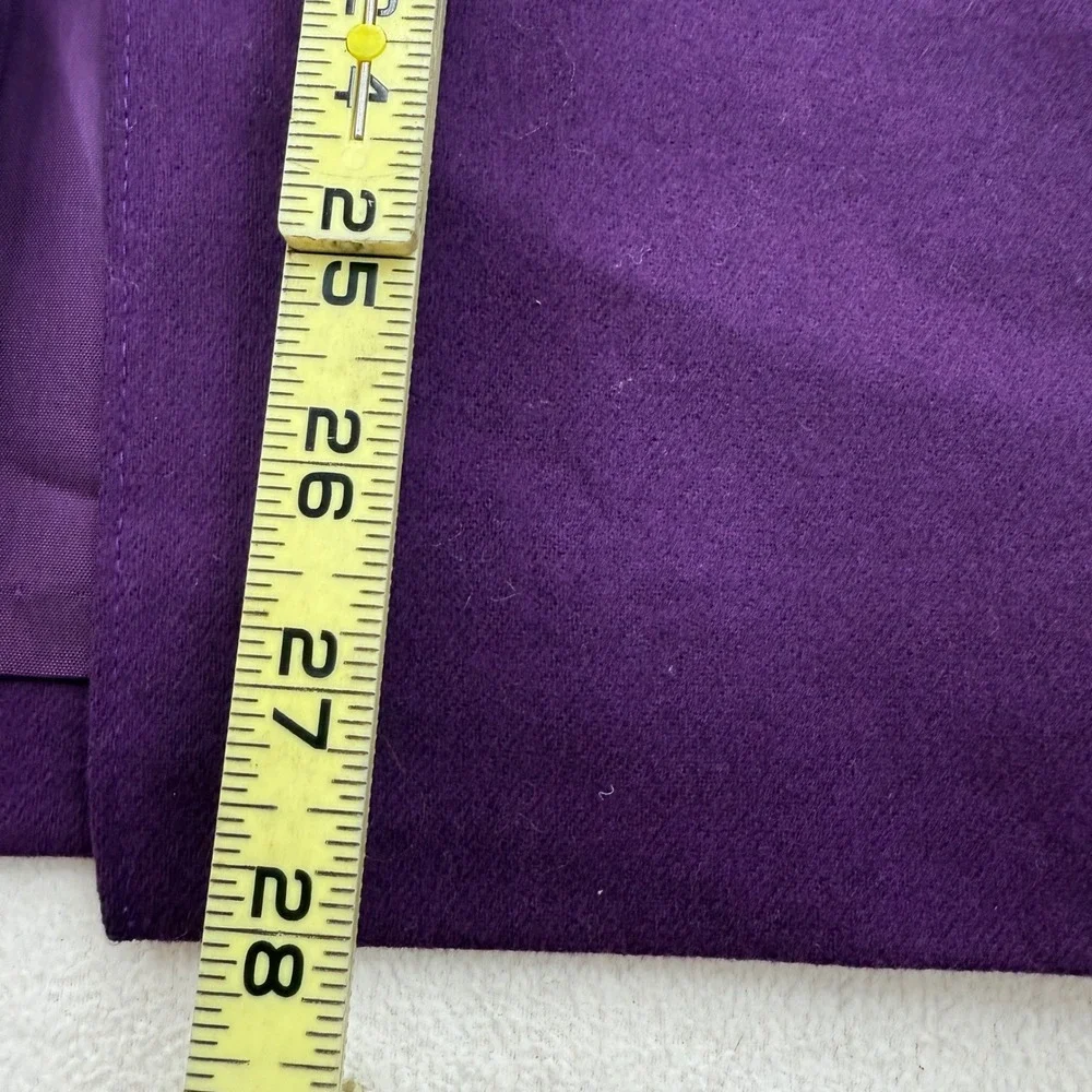 Pendleton Women's Size 10/12 Wool Blazer Skirt Suit Set Gray Plaid‎ Purple Lined